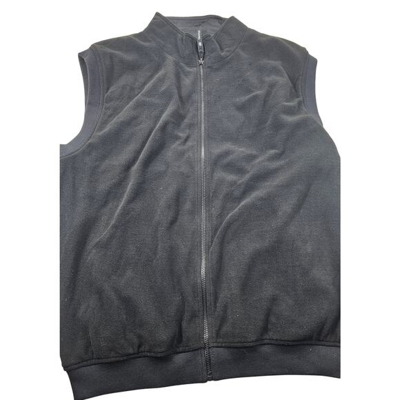 Slazenger reversible fleece windbreaker pocket golf vest winter XL black warm - Picture 2 of 8